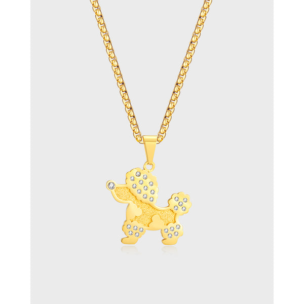 Men's Fashion Lucky Dog Pendant Necklace-Mens Pendant Necklace-SunnyHouse Jewelry
