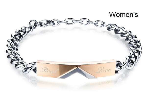 His & Hers Matching Set Real Love Couple Bracelets, Valentine, Anniversary, Wedding, Promise, Engagement Gift-Couple Bracelets-SunnyHouse Jewelry