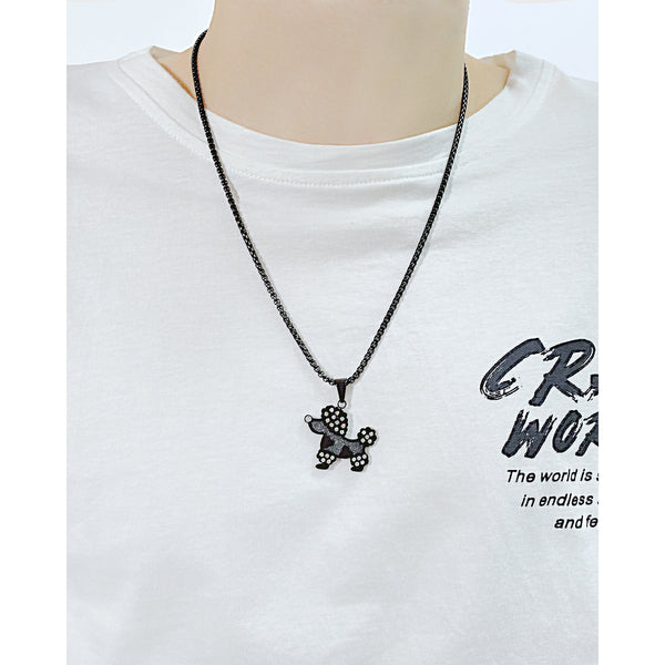 Men's Fashion Lucky Dog Pendant Necklace-Mens Pendant Necklace-SunnyHouse Jewelry