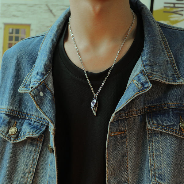 Men's Fashion Lucky Wing Pendant Necklace-Mens Pendant Necklace-SunnyHouse Jewelry