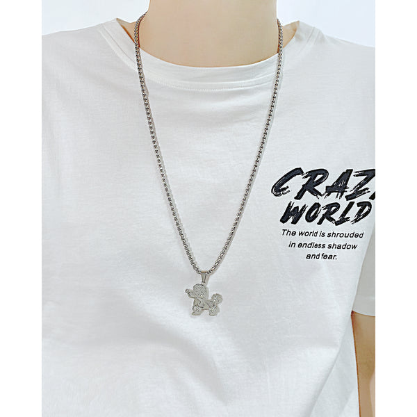 Men's Fashion Lucky Dog Pendant Necklace-Mens Pendant Necklace-SunnyHouse Jewelry