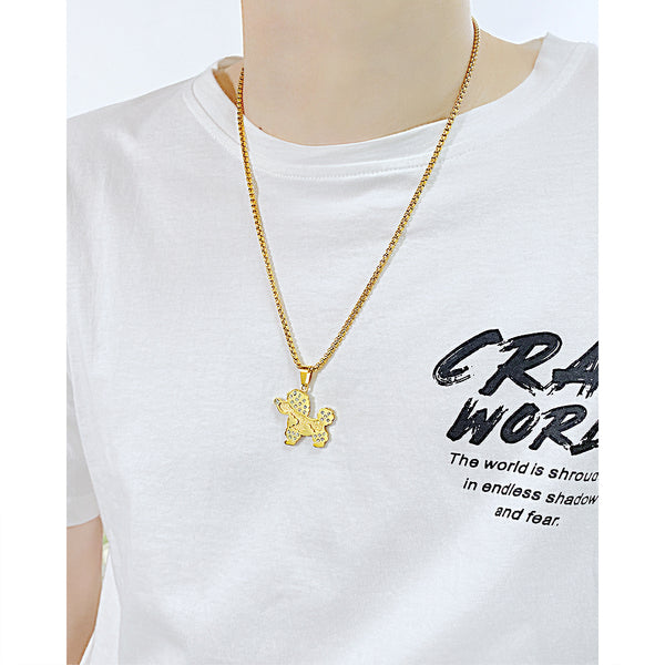 Men's Fashion Lucky Dog Pendant Necklace-Mens Pendant Necklace-SunnyHouse Jewelry