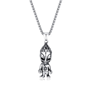 Men's Fashion Hexagram Alien Pendant Necklace-Mens Pendant Necklace-SunnyHouse Jewelry