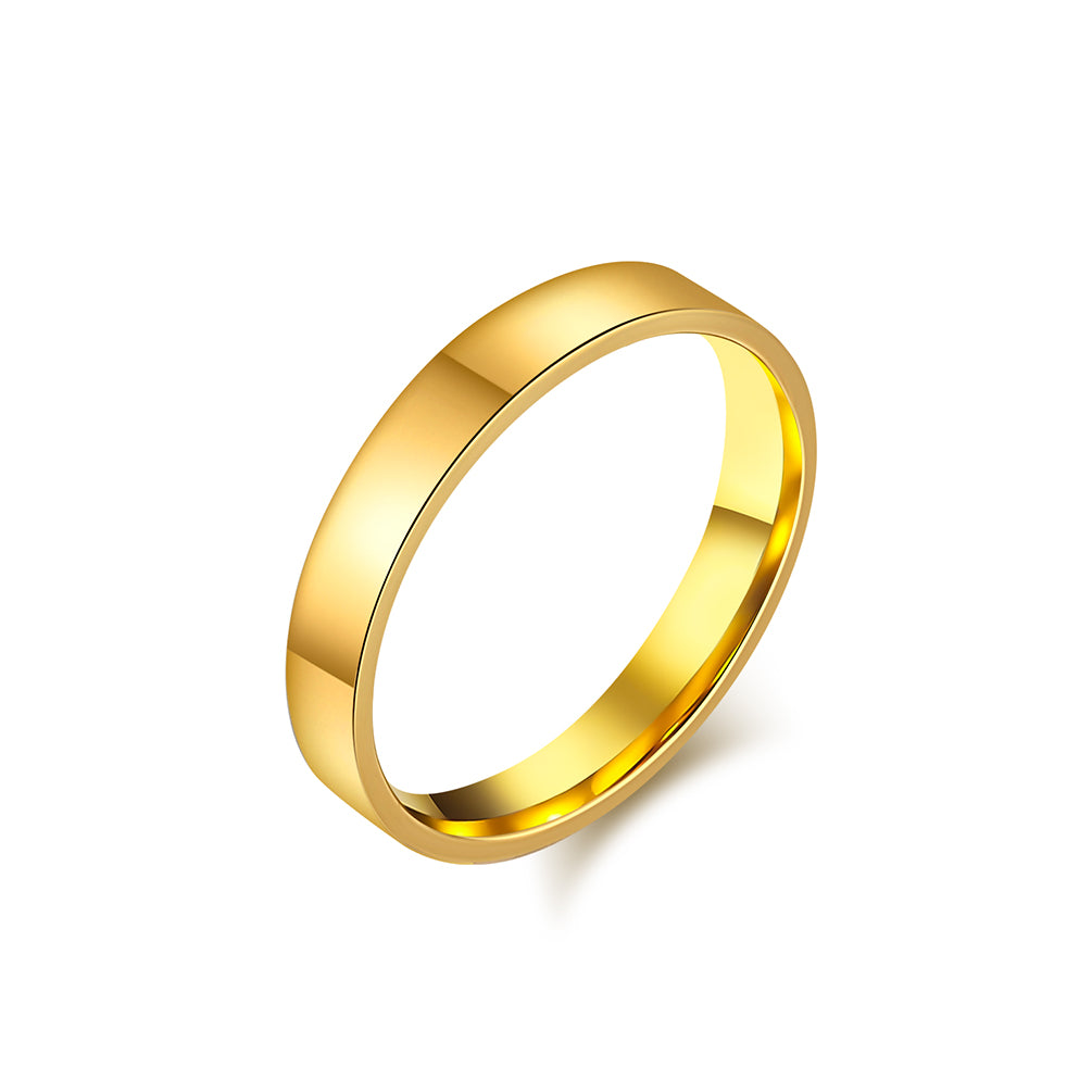Women’s Simple Black Ring – Slim Polished Band, Durable and Hypoallergenic, Minimalist Everyday Jewelry-Women's Ring-SunnyHouse Jewelry