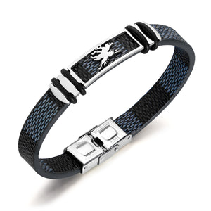 Men's Titanium Stainless Steel Bracelet with Lion Motif - Elegant Design, Durable and Hypoallergenic-Men's Bracelet-SunnyHouse Jewelry