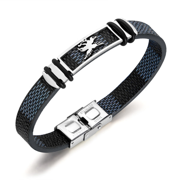 Men's Titanium Stainless Steel Bracelet with Lion Motif - Elegant Design, Durable and Hypoallergenic-Men's Bracelet-SunnyHouse Jewelry