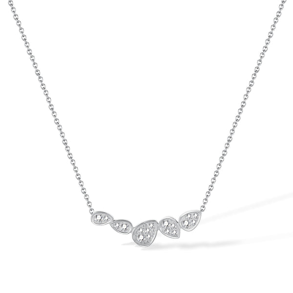Women’s Teardrop Crystal Pendant Necklace – Sterling Silver Plated Chain with Sparkling Zircon Accents – Elegant Jewelry Gift for Women-Women's Necklace-SunnyHouse Jewelry