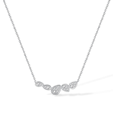 Women’s Teardrop Crystal Pendant Necklace – Sterling Silver Plated Chain with Sparkling Zircon Accents – Elegant Jewelry Gift for Women-Women's Necklace-SunnyHouse Jewelry