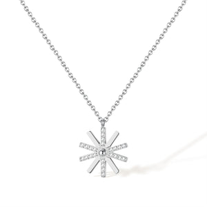 Women’s Elegant Gold Starburst Pendant Necklace with Crystal Accents – Fashion Jewelry Gift for Women-Women's Necklace-SunnyHouse Jewelry
