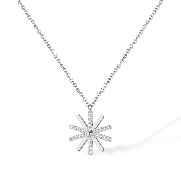 Women’s Elegant Gold Starburst Pendant Necklace with Crystal Accents – Fashion Jewelry Gift for Women-Women's Necklace-SunnyHouse Jewelry