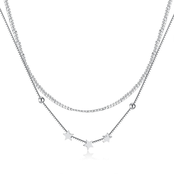 Charming Women's Gold Star Pendant Necklace - Delicate Layered Chain Jewelry-Women's Necklace-SunnyHouse Jewelry