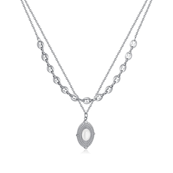 Luxurious Women's Gold Chain Necklace with Pearl Pendant – Intricate Filigree Design, Elegant Jewelry Piece-Women's Necklace-SunnyHouse Jewelry