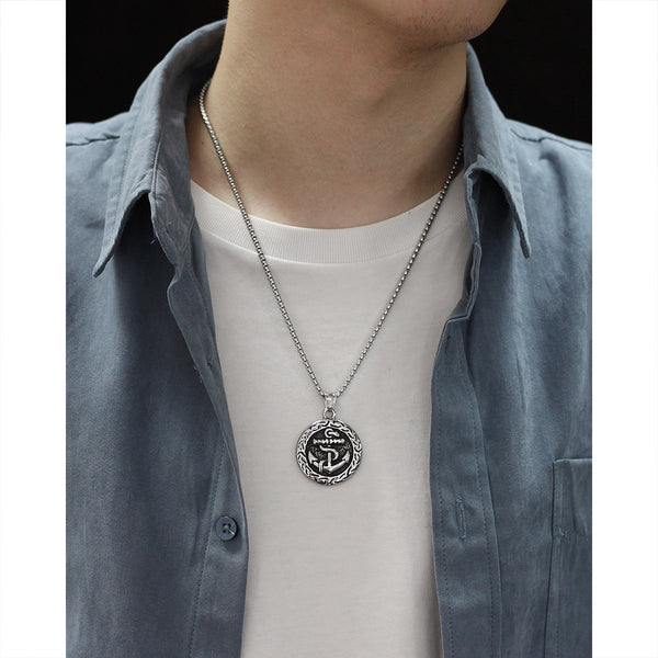 Men's Fashion Hiphop Anchor Pendant Necklace-Mens Pendant Necklace-SunnyHouse Jewelry