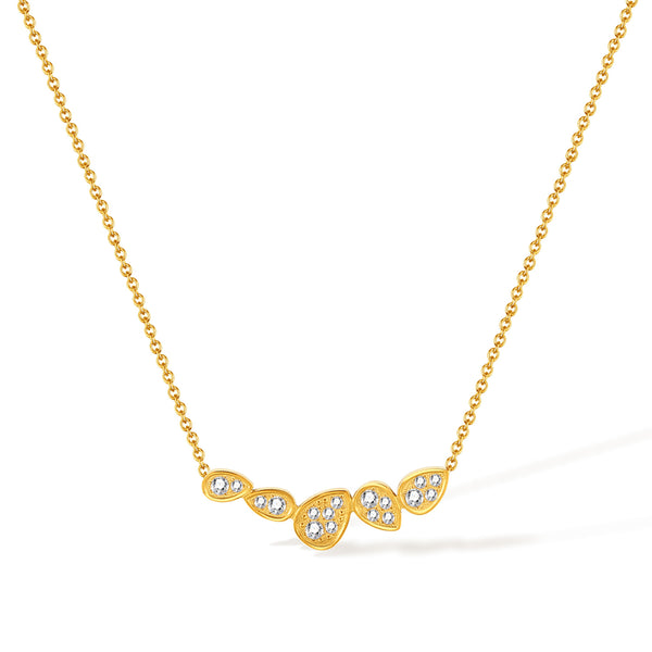 Women’s Teardrop Crystal Pendant Necklace – Sterling Silver Plated Chain with Sparkling Zircon Accents – Elegant Jewelry Gift for Women-Women's Necklace-SunnyHouse Jewelry