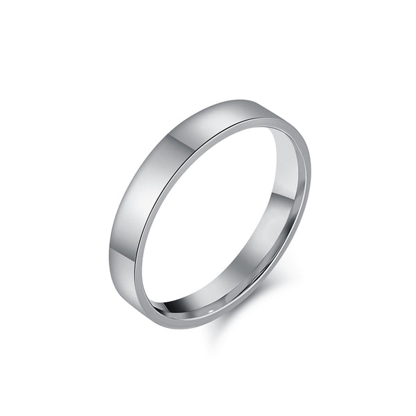 Women’s Simple Black Ring – Slim Polished Band, Durable and Hypoallergenic, Minimalist Everyday Jewelry-Women's Ring-SunnyHouse Jewelry
