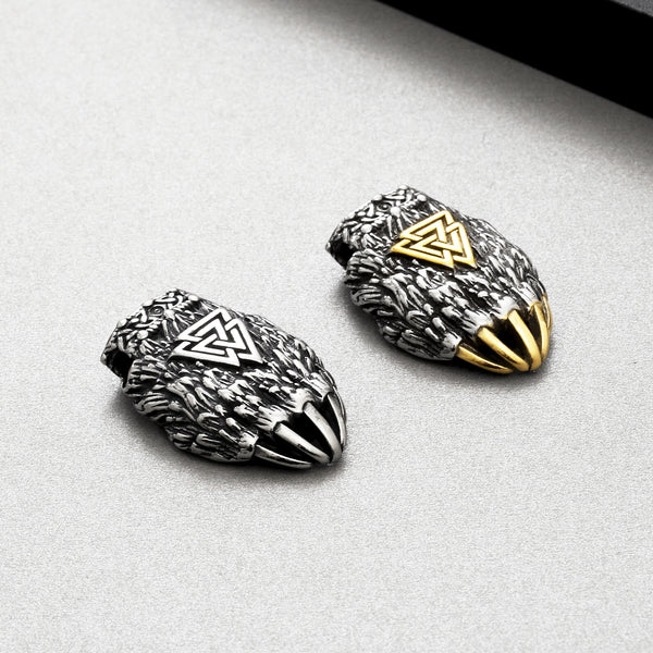 Men’s Titanium Stainless Steel Viking Pendant Necklace – Nordic Symbol Claw Design – Durable Norse Jewelry for Men-Men's Pendant Necklace-SunnyHouse Jewelry