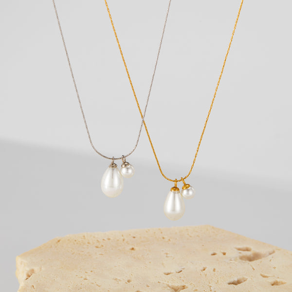 Elegant Pearl Drop Pendant Necklace for Women-Women's Necklace-SunnyHouse Jewelry