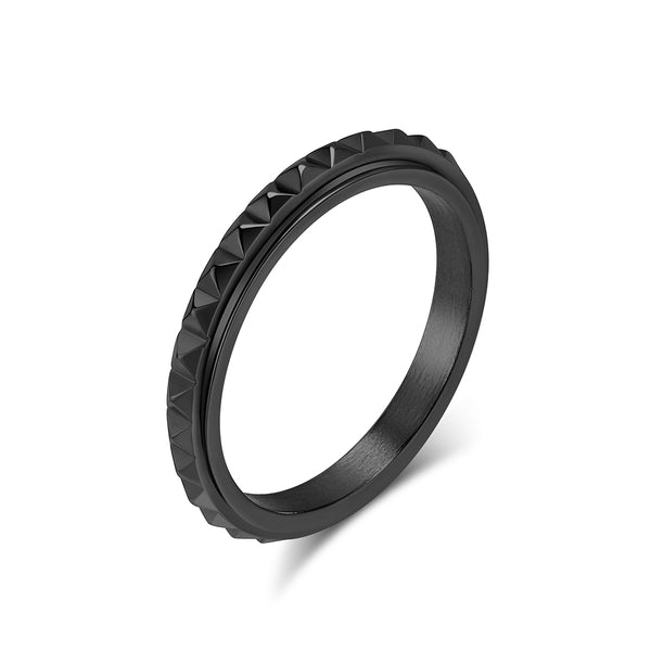 Women’s Titanium Stainless Steel Ring – Minimalist Geometric Pyramid Design, Durable and Hypoallergenic, Sleek Everyday Jewelry for Women-Women's Ring-SunnyHouse Jewelry