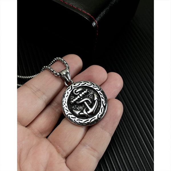 Men's Fashion Hiphop Anchor Pendant Necklace-Mens Pendant Necklace-SunnyHouse Jewelry