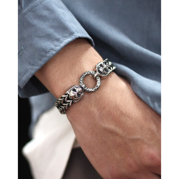 Men's Fashion Hiphop Skull Bracelet-Mens Bracelet-SunnyHouse Jewelry