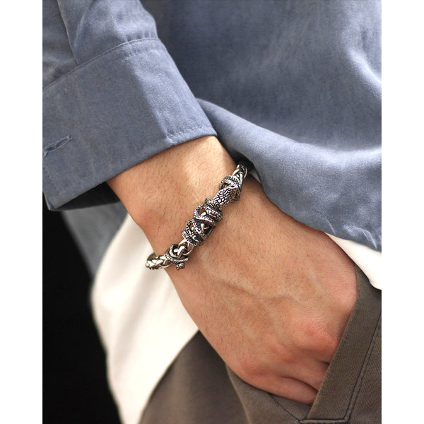 Men's Fashion Hip Hop Snake Bracelet-Mens Bracelet-SunnyHouse Jewelry
