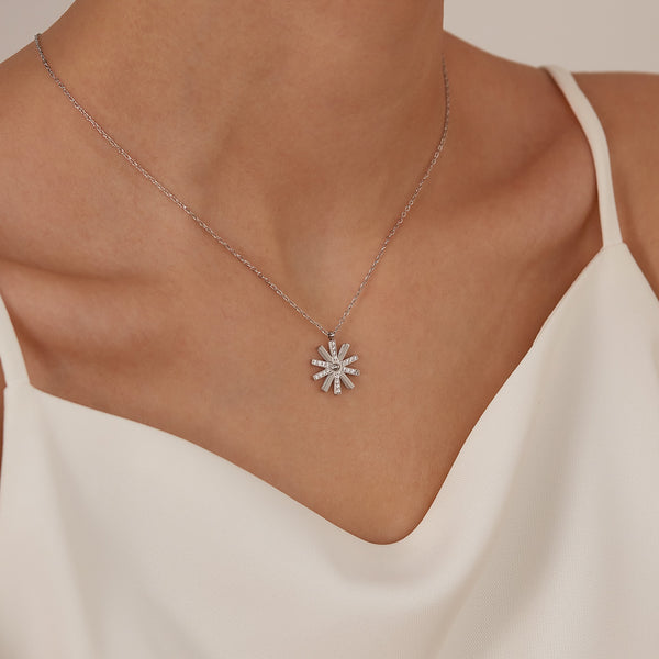 Women’s Elegant Gold Starburst Pendant Necklace with Crystal Accents – Fashion Jewelry Gift for Women-Women's Necklace-SunnyHouse Jewelry