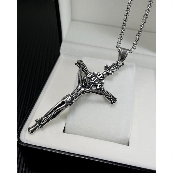 Men's Fashion God Pray Cross Pendant Necklace-Mens Pendant Necklace-SunnyHouse Jewelry