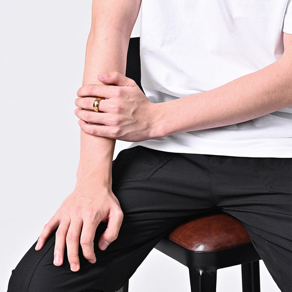 Men’s Titanium Stainless Steel Wide Band Ring – Polished Finish, Durable and Hypoallergenic, Minimalist Everyday Jewelry-Men's Ring-SunnyHouse Jewelry