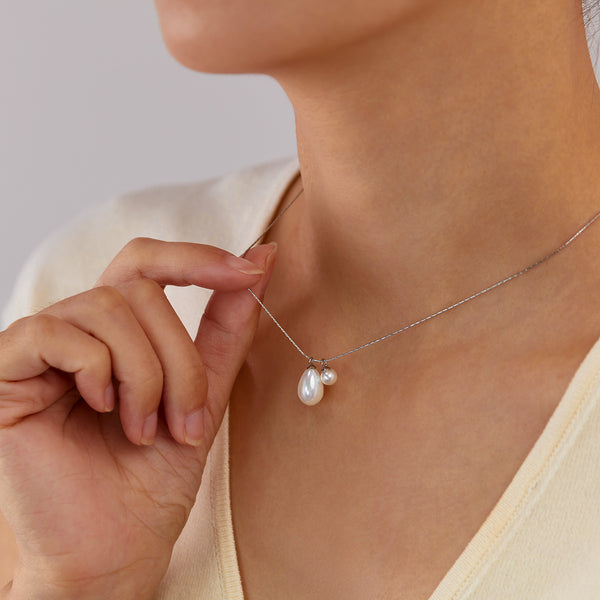 Elegant Pearl Drop Pendant Necklace for Women-Women's Necklace-SunnyHouse Jewelry