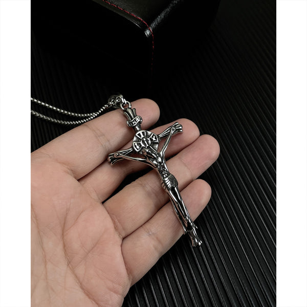 Men's Fashion God Pray Cross Pendant Necklace-Mens Pendant Necklace-SunnyHouse Jewelry