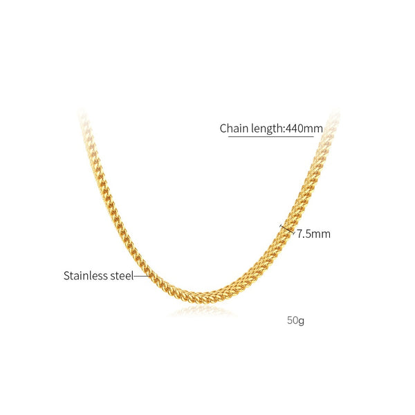 Classic Gold Rope Chain Necklace for Men - Stylish and Durable Jewelry Piece-Men's Necklace-SunnyHouse Jewelry