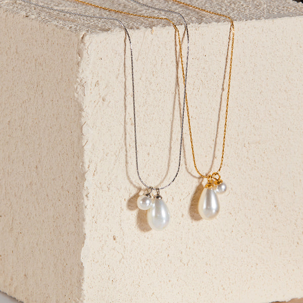 Elegant Pearl Drop Pendant Necklace for Women-Women's Necklace-SunnyHouse Jewelry