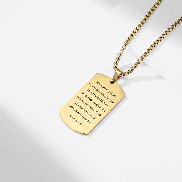 Men's Fashion Cross Tag Pendant Necklace-Mens Pendant Necklace-SunnyHouse Jewelry