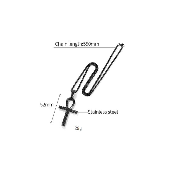 Men's Fashion Hip Hop Cross Pendant Necklace-Mens Pendant Necklace-SunnyHouse Jewelry