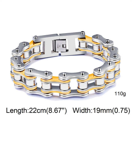 Men's Fashion Big Harley Bike Bracelet-Mens Bracelet-SunnyHouse Jewelry