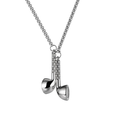 Men's Fashion Hip Hop Earphone Pendant Necklace-Mens Pendant Necklace-SunnyHouse Jewelry