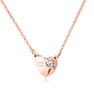 Women's Fashion Lock Love Pendant Necklace-Womens Pendant Necklace-SunnyHouse Jewelry