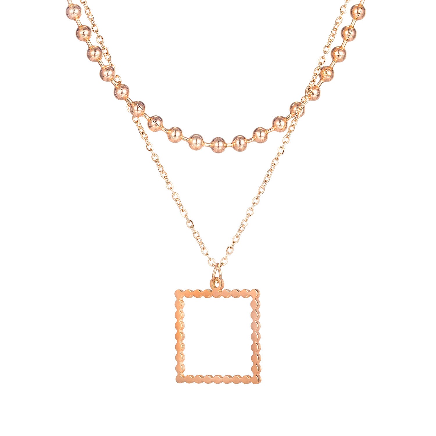 Women's Fashion Blinking Square Pendant Necklace-Womens Pendant Necklace-SunnyHouse Jewelry