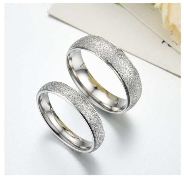 His & Hers Matching Set Simple Love Couple Rings Wedding Band Set-Couple Rings-SunnyHouse Jewelry