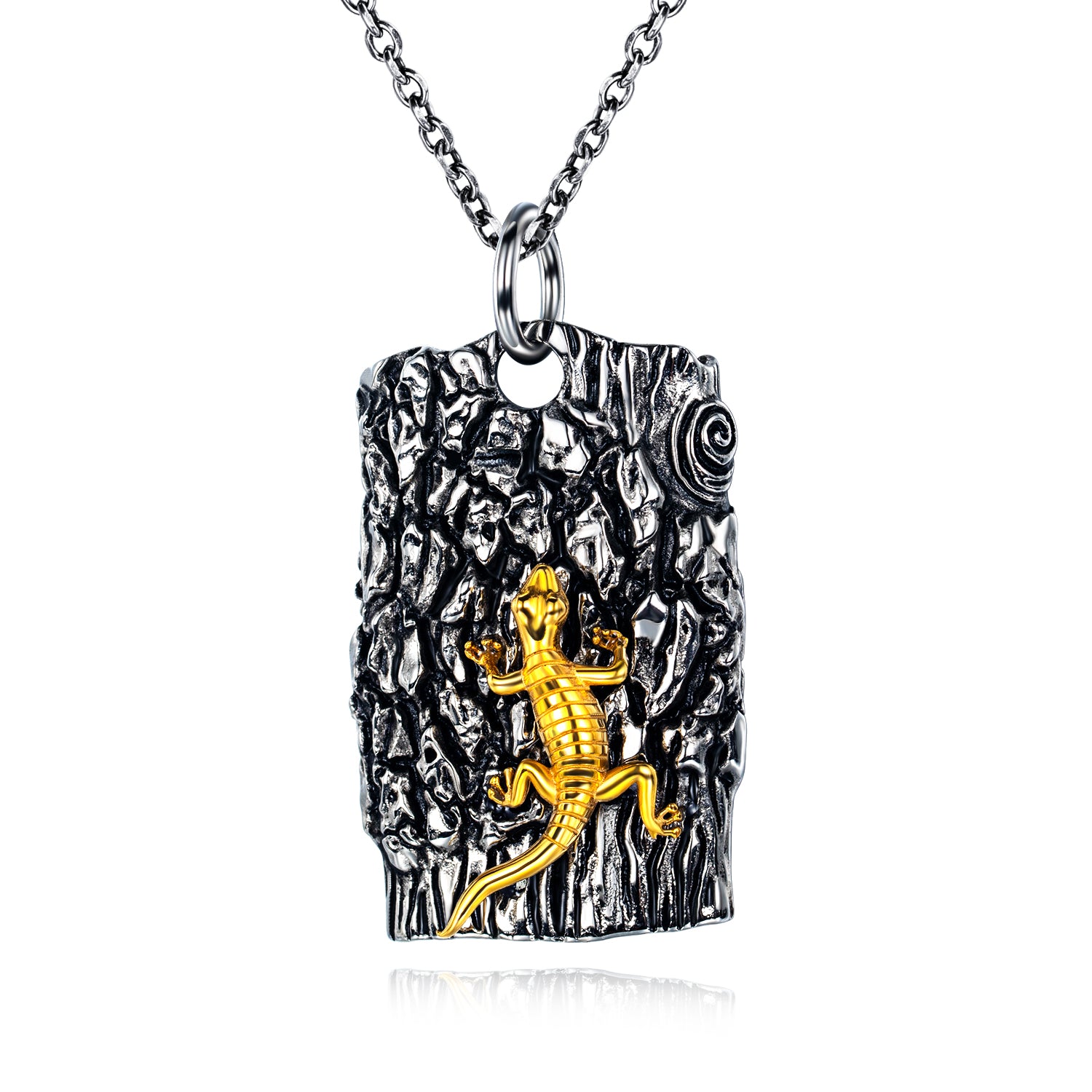 Men's Fashion Gecko Tag Pendant Necklace-Mens Pendant Necklace-SunnyHouse Jewelry