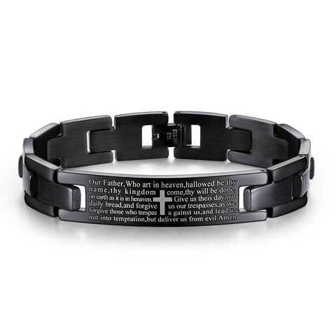 Men's Fashion Bible Cross Bracelet-Mens Bracelet-SunnyHouse Jewelry