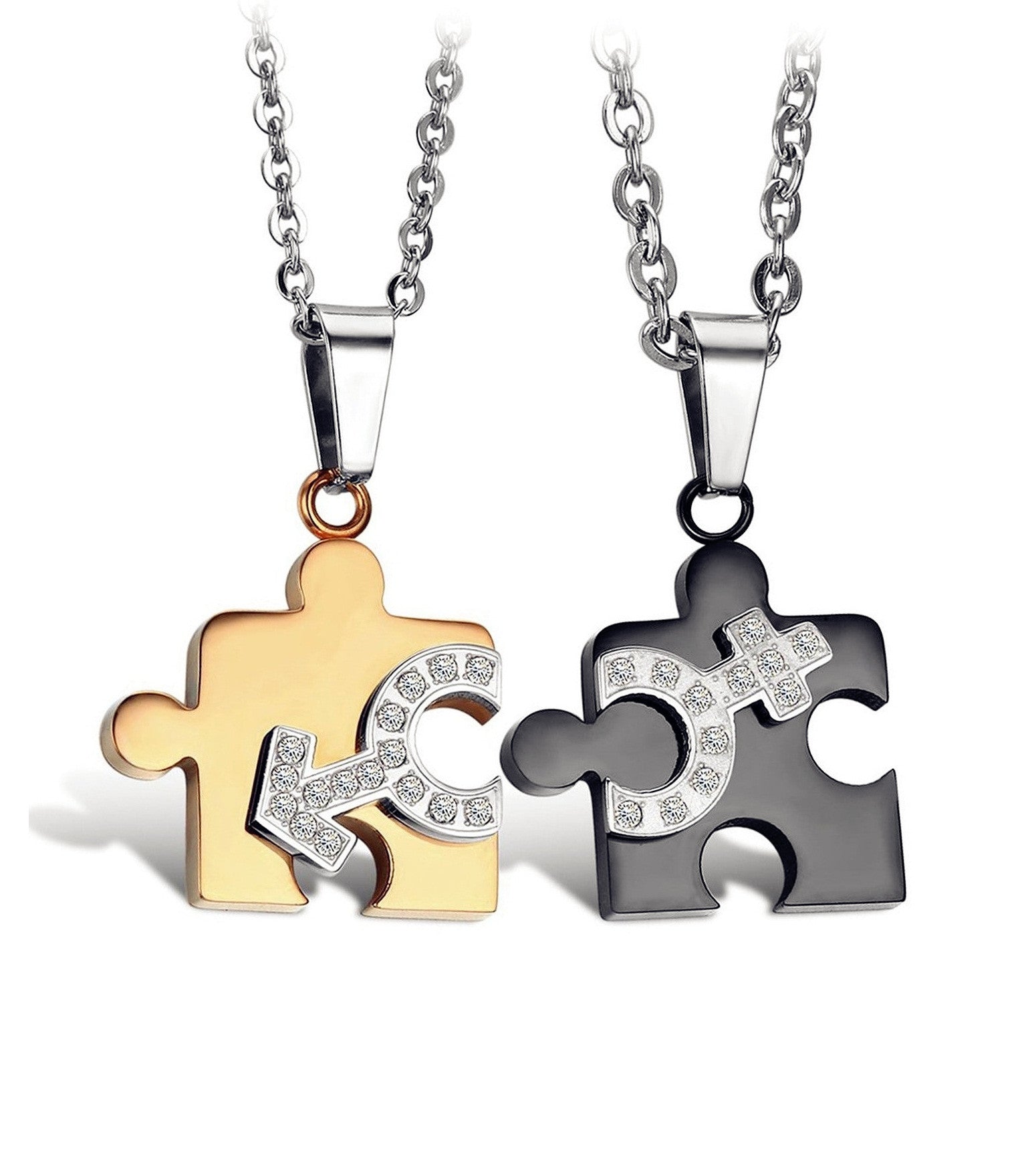 His & Hers Matching Set You and Me Couple Necklace Couple Jewelry Set-Couple Necklace-SunnyHouse Jewelry