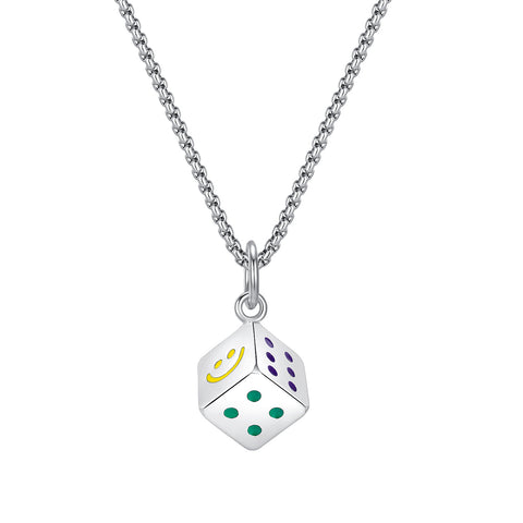 Men's Fashion Lucky Dice Pendant Necklace-Mens Pendant Necklace-SunnyHouse Jewelry