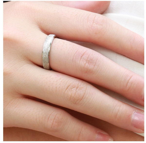 His & Hers Matching Set Simple Love Couple Rings Wedding Band Set-Couple Rings-SunnyHouse Jewelry