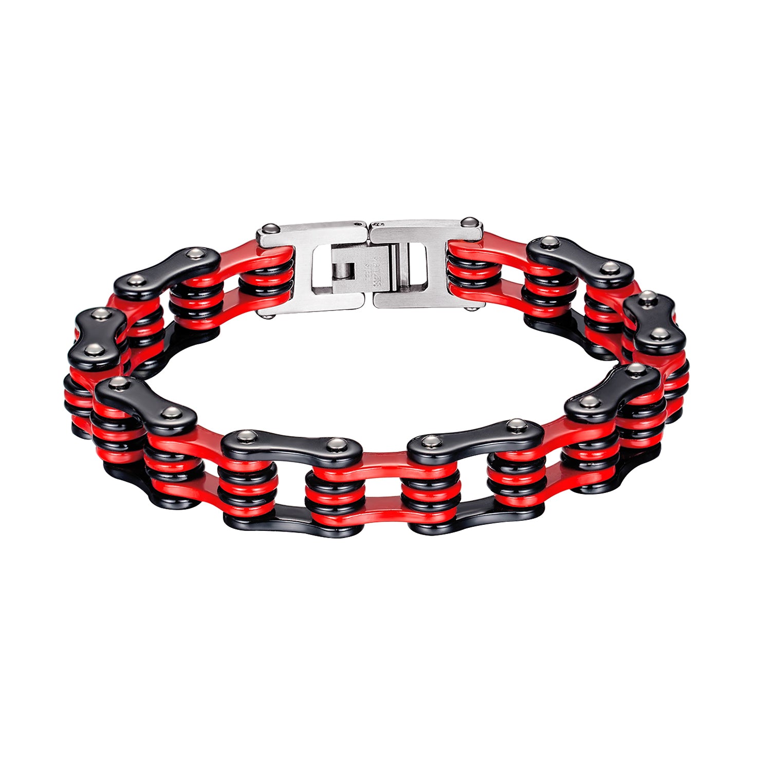 Men's Fashion Black and Red Harley Bike Bracelet-Mens Bracelet-SunnyHouse Jewelry