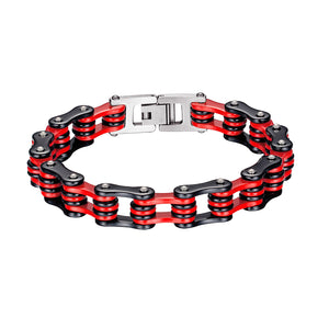 Men's Fashion Black and Red Harley Bike Bracelet-Mens Bracelet-SunnyHouse Jewelry
