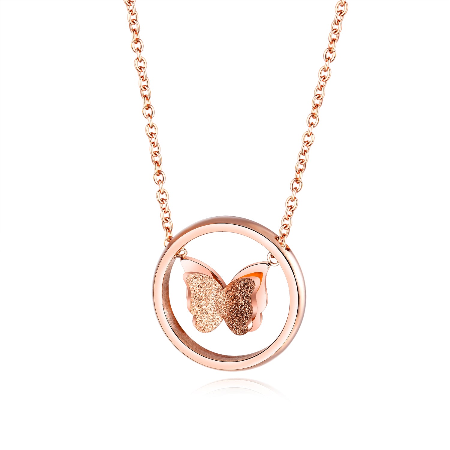 Women's Fashion Blinking Butterfly Pendant Necklace-Womens Pendant Necklace-SunnyHouse Jewelry