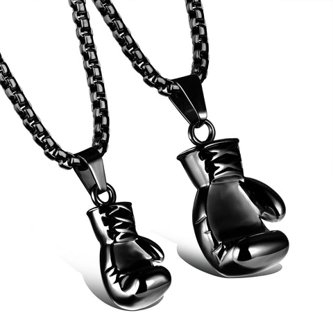 His & Hers Matching Set Boxing Style Couple Necklace Couple Jewelry Set-Couple Necklace-SunnyHouse Jewelry