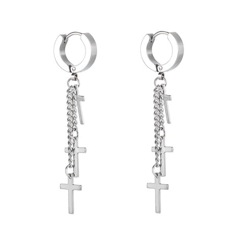 Women's Fashion Cross Drop Earrings-Womens Earrings-SunnyHouse Jewelry