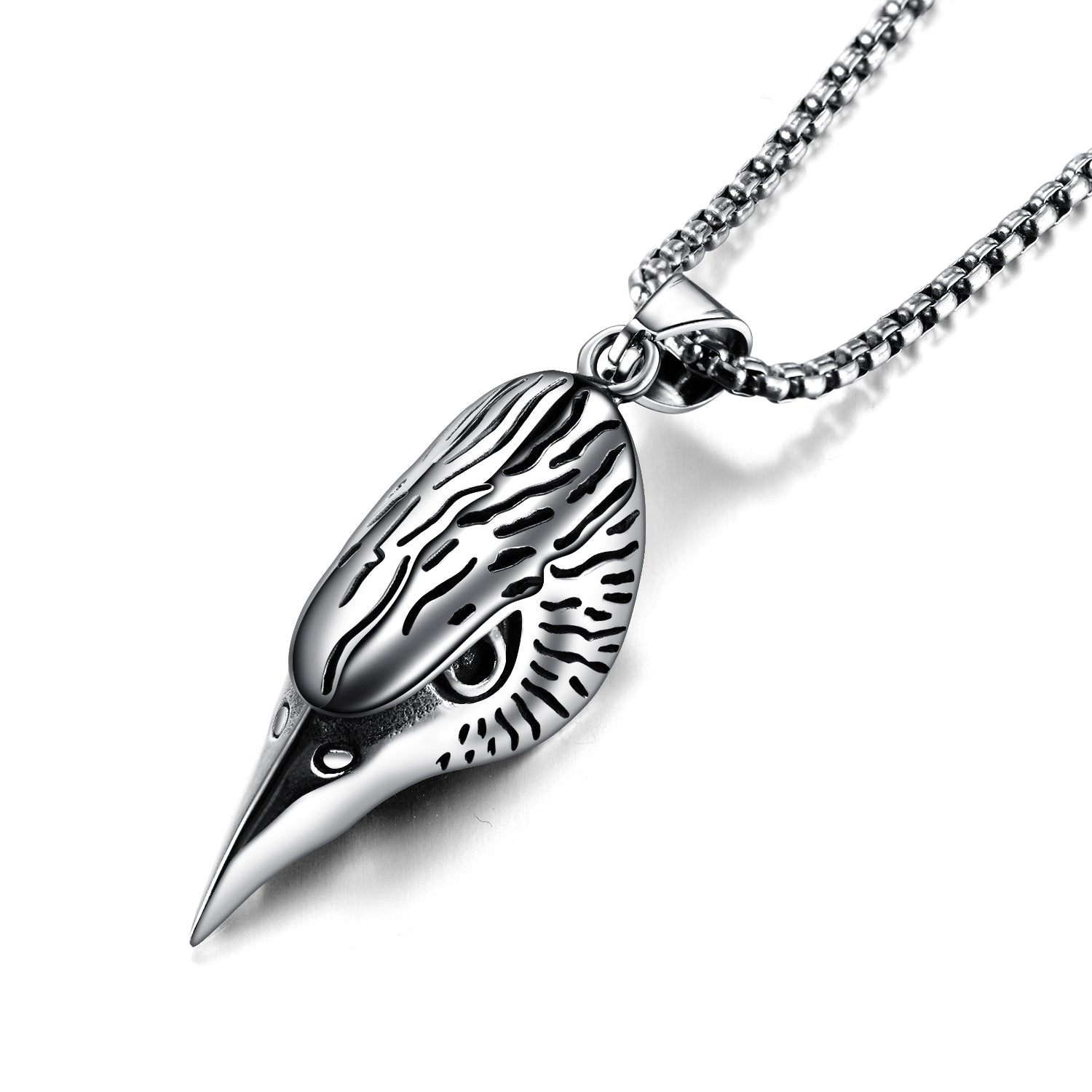 Men's Fashion Eagle Head Pendant Necklace-Mens Pendant Necklace-SunnyHouse Jewelry